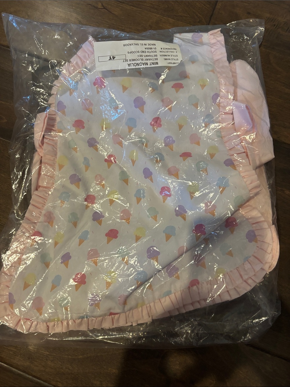 Mint Magnolia bloomer set